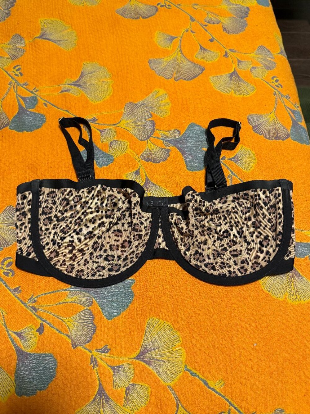 CUUP Leopard Print Balconette Bra 38E